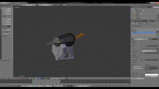 Making a low poly steampunk nail gun on blender - Time-lapse