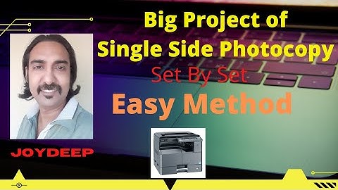 Single Side Set by Set Big Project Photocopy Easy Method || Kyocera Taskalfa || Tech. Dost JOYDEEP