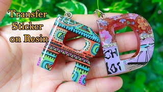 Nail Transfer in Letter Resin | Epoxy Resin crafts for beginners | epoxy resin arts