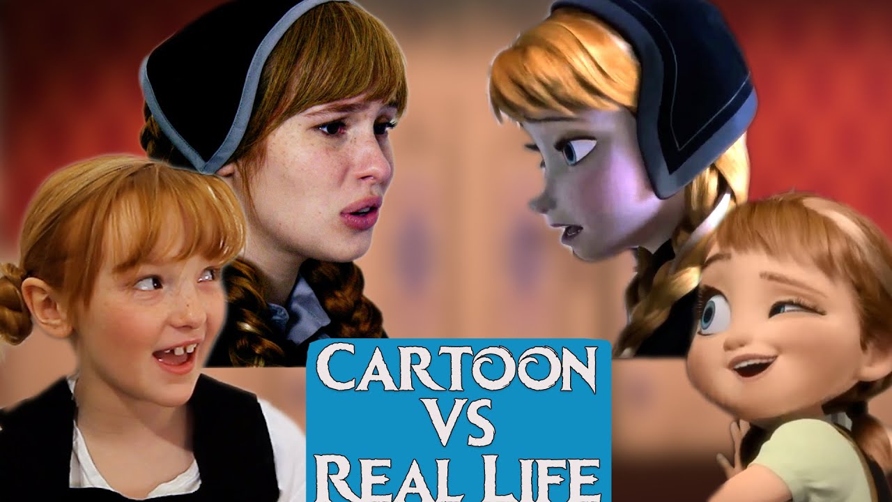 Do You Want To Build Snowman -CARTOON VS REAL LIFE! 