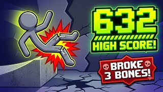 Insane 632 High Score in Ragdoll Turbo Dismount Level 2! B💥🦴#highscore #StickmanCrash#gaming#viral# screenshot 3