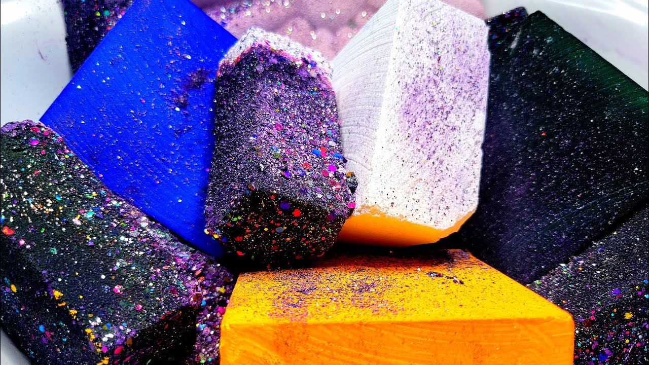 Dyed, Plain & Reformed Gym Chalk | π©΅ππππ€π€| ASMR | Oddly Satisfying π« ...