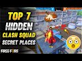Top 7 Hidden Clash Squad Secret Places For Rank Pushing - Grandmaster In One Day - Garena Free Fire
