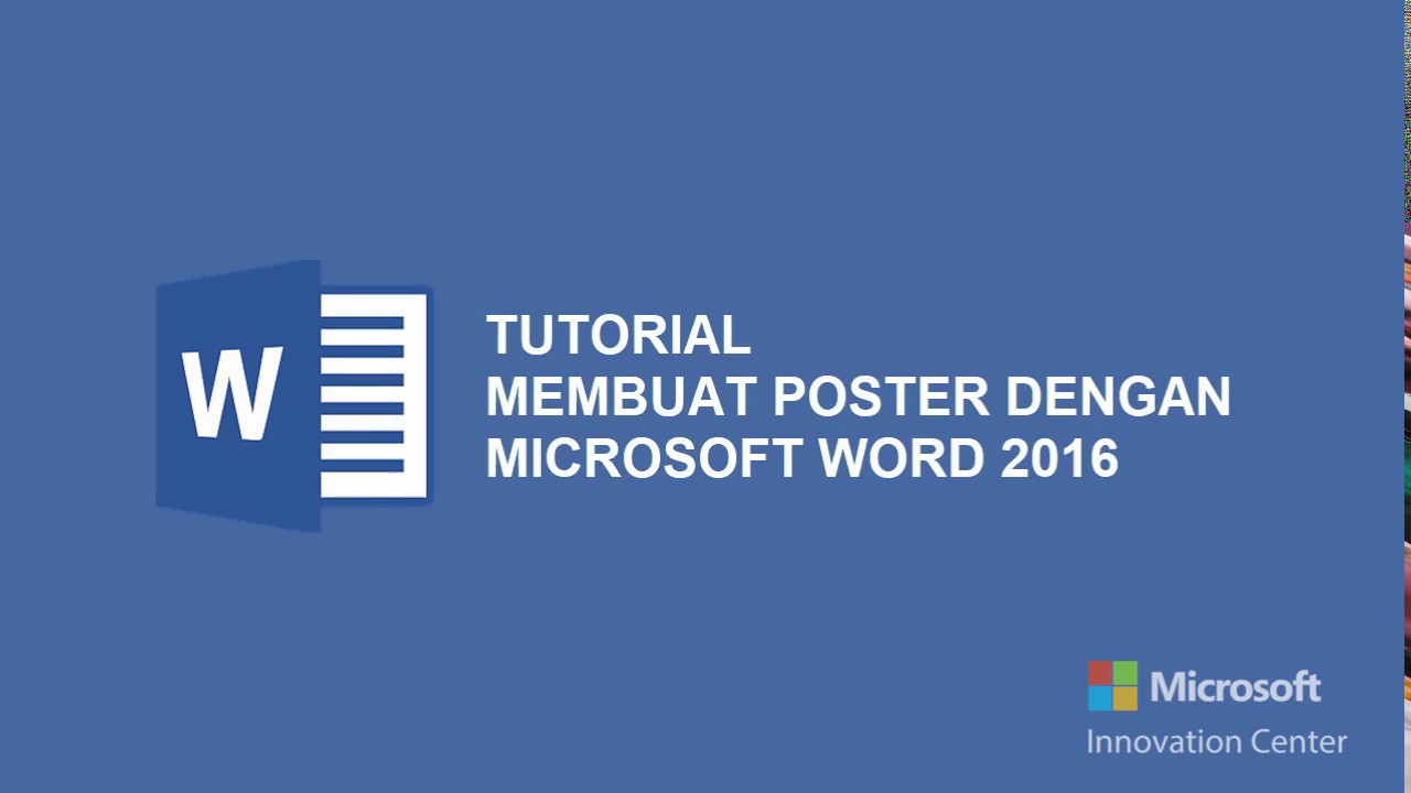 Tutorial Membuat Poster Dengan Microsoft Word YouTube