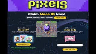 Codigo de convite Mocaverse Moca ID Pixels
