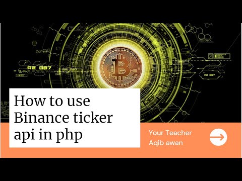 How to use Binance ticker api in php