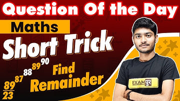 Maths Short Tricks | Remainder Theorem Tricks | Tricks And Tips | By Manak Sir Tricks| Exampur Trick