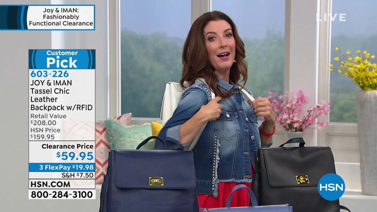 joy and iman leather tote