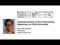 [Q&amp;A Session] Implementation of Institutional Repository at ZCAS University