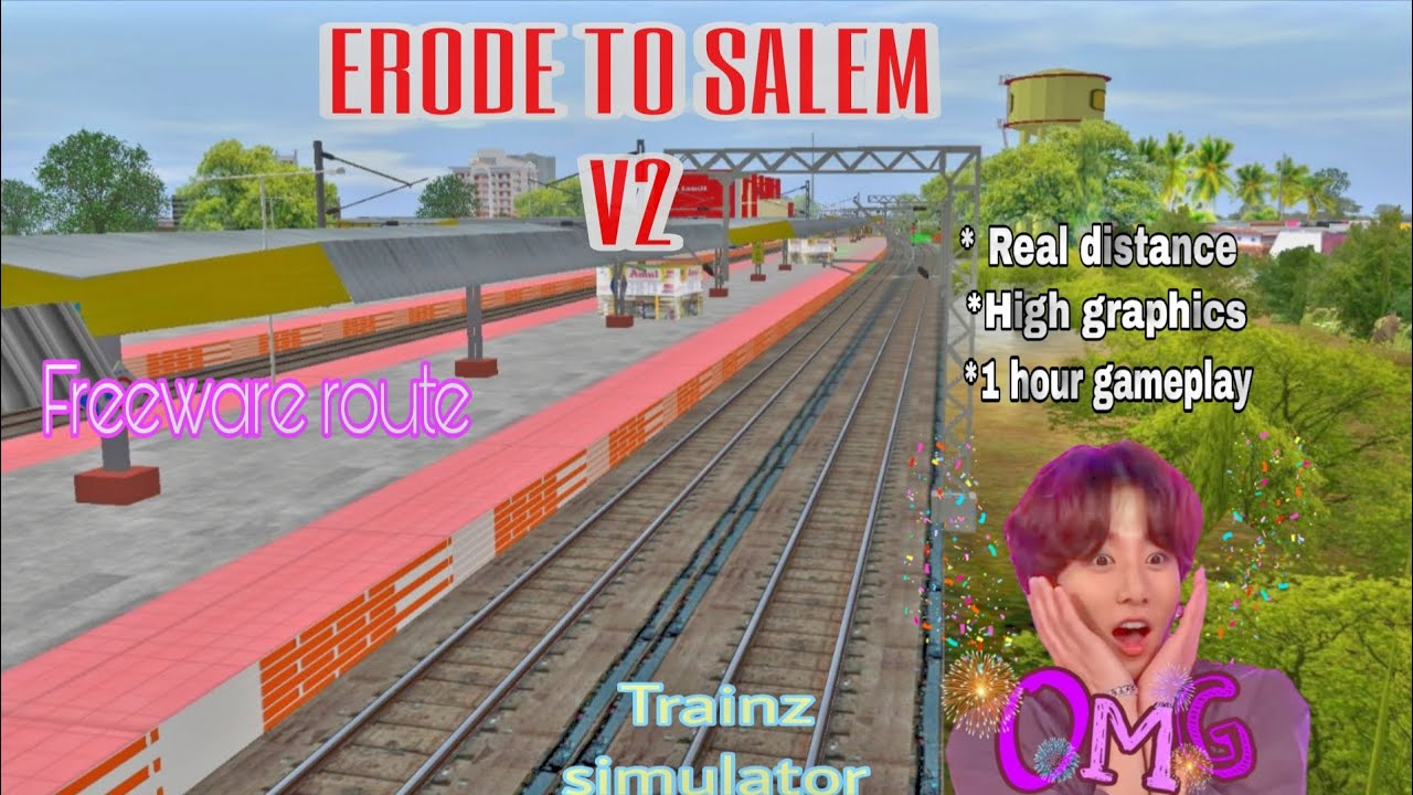 ERODE TO SALEM V2 | FREEWARE ROUTE || TRAINZ SIMULATOR|| PASSWORD IN VIDEO 