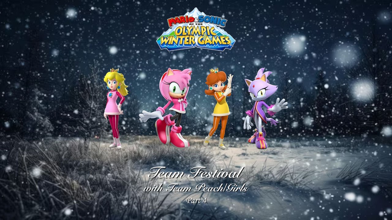 Mario & Sonic at the Olympic Winter Games Team Festival (Team Peach) Part 4