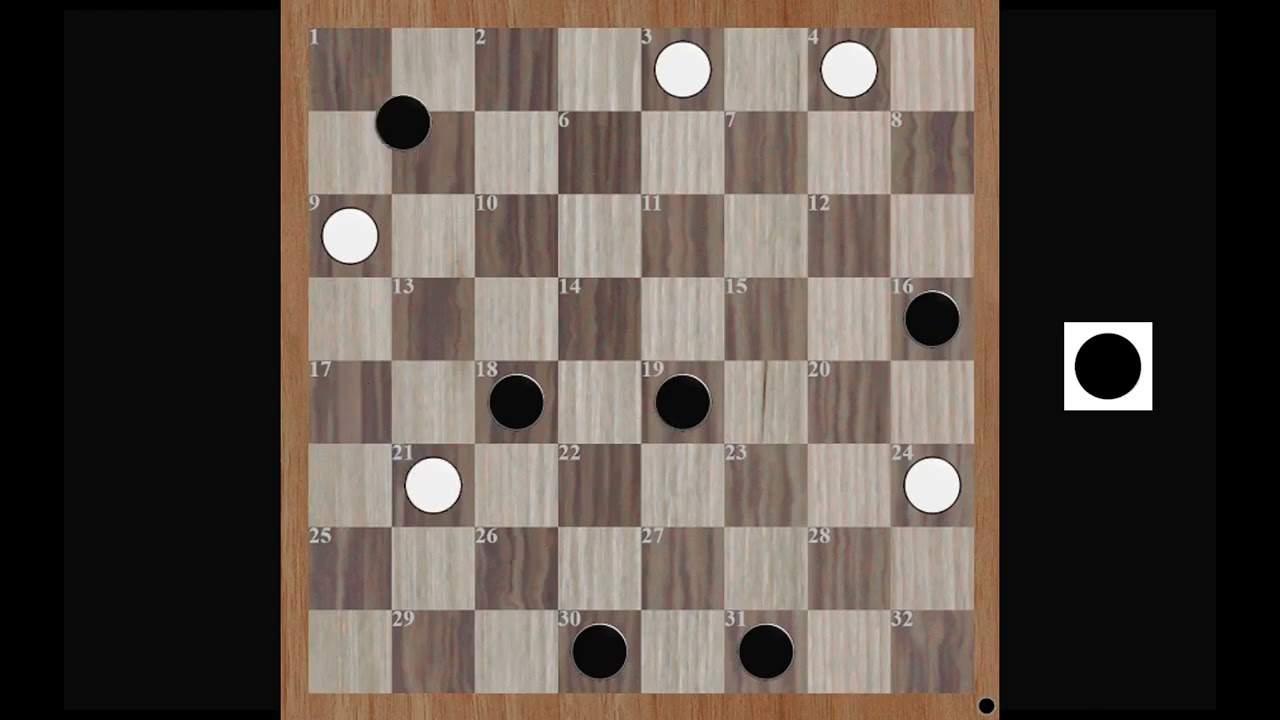 Spanish Checkers Game6BlackWin