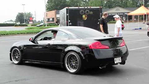 Supercharged Infiniti G35 with HKS Exhaust.  Start up and acceleration!