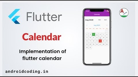 Flutter Tutorial on Calendar Implementation | Source in Description | flutter coding