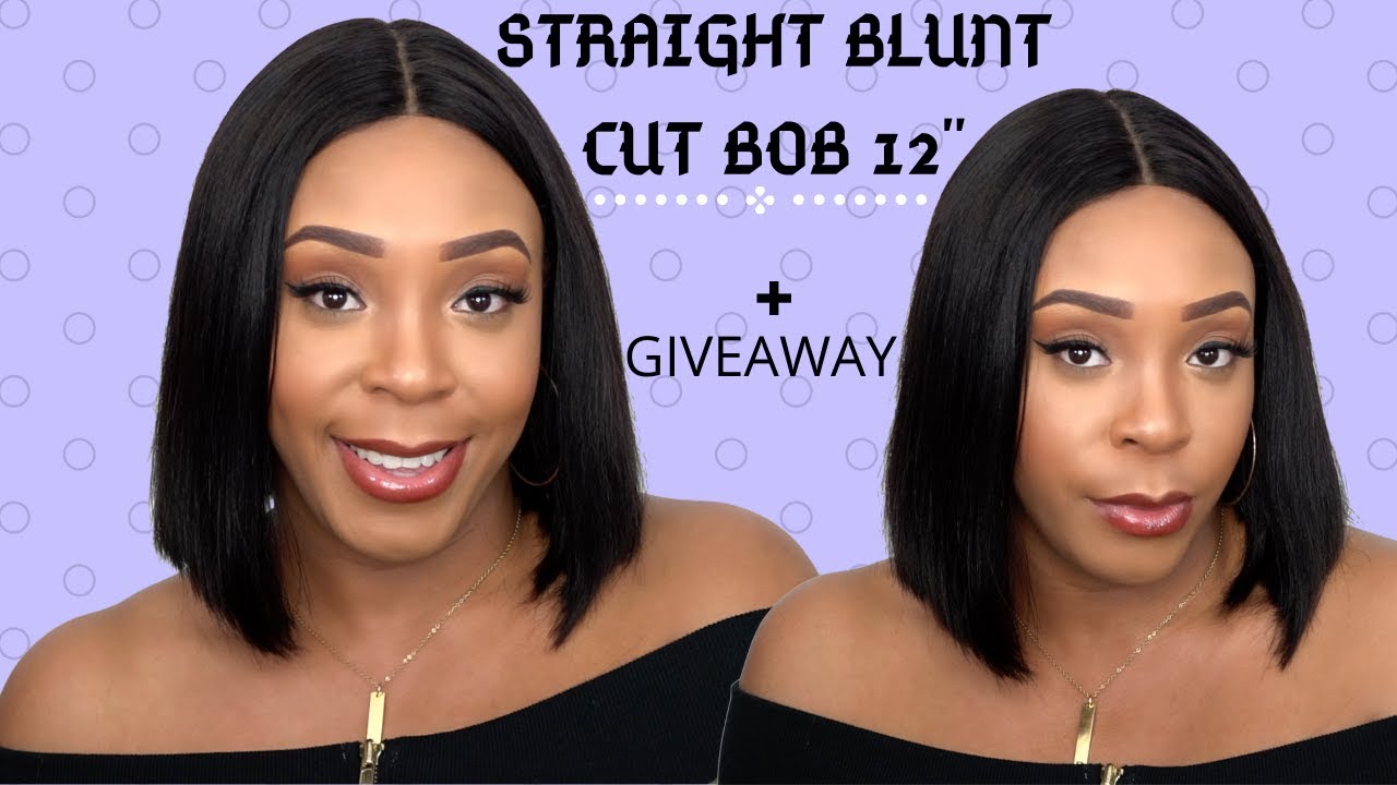 Outre The Daily Wig 100% Human Hair Wig - STRAIGHT CUT BOB 12 +GIVEAWAY --/WIGTYPES.COM