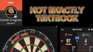 NOT EXACTLY TEXTBOOK FINISHING - DART COUNTER MATCH