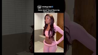 Coco Jones Vocal Warm Up Sounds Insane