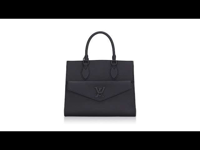 Louis Vuitton Black Leather Lock Me Tote MM QJBELQ1LKA002