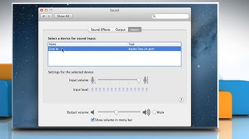 How to change sound input/output on Mac® OS X™