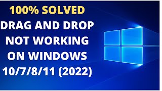 How To Fix Drag and Drop not working on Windows10/11/7  || Fix Drag And Drop Problem In windows 10