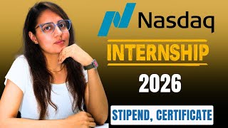 Nasdaq Internship 2026 | With Stipend | Apply Now