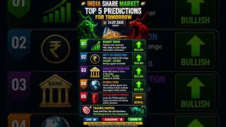 🚨 Tomorrow’s Nifty Prediction | Top 5 India Share Market Forecasts | 24 July 2026 📈#shorts