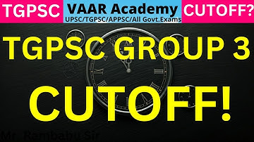 TGPSC Group 3 CUTOFF?