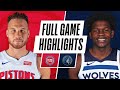 Game Recap Timberwolves 111 Pistons 101 