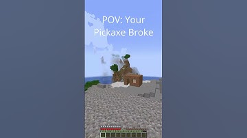 POV: Your Pickaxe Broke #minecraft #gaming #funny #memes #shorts