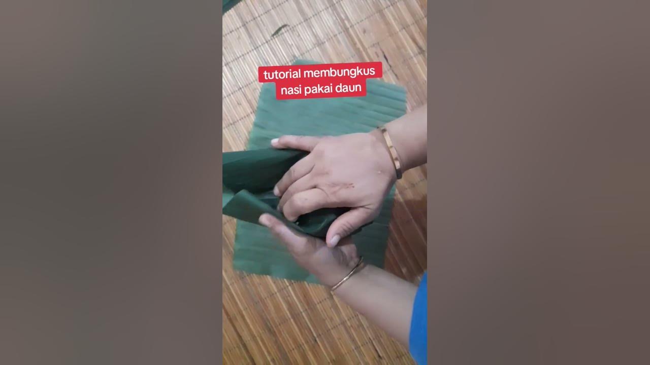 tutorial bungkus nasi pake daun pisang #vidioshorts #daunpisang#fypシ゚viral