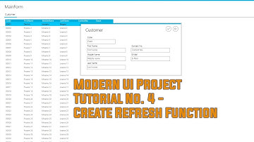Modern UI Project Tutorial No 4 Create Refresh Function | DenRic Denise