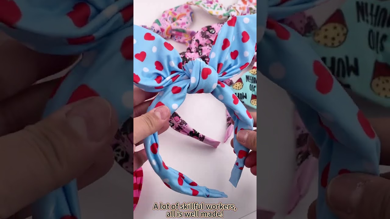 valentine's day bunny ear headband 