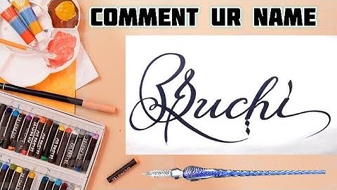 Suchi Name Signature Calligraphy Status | How to Draw, Cursive Calligraphy with Cut Marker