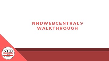 NHDWebCentral Walkthrough