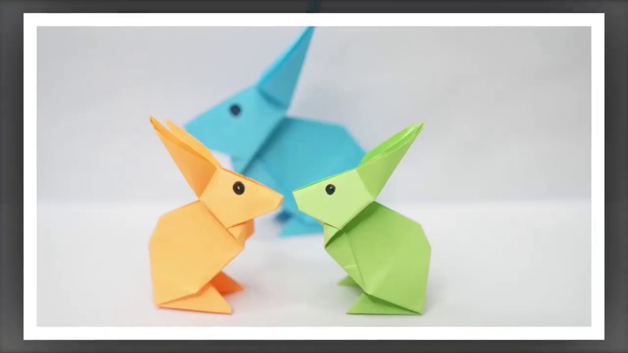 Seni Origami  Membuat kelinci dari kertas origami  YouTube