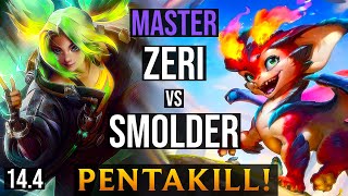 ZERI Bot vs SMOLDER | EUW Master - Patch 14.4
