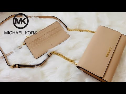 Michael Kors Jet Set Saffiano Leather 3 in 1 Crossbody Handbag Purse