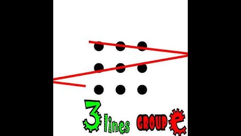 Nine dots three lines solution.