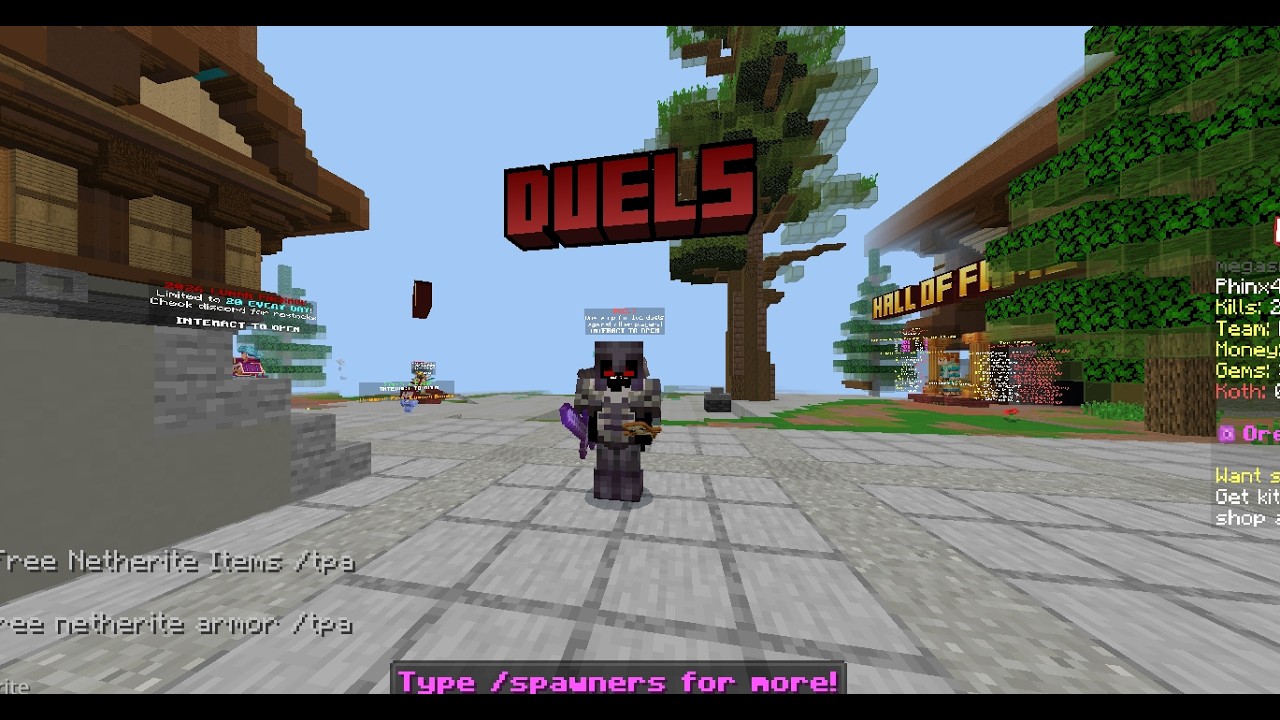 Mineville LIFESTEAL Mega Smp Crystal PVP DUEL (Lots of diamonds)