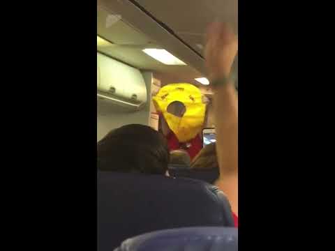 Funny flight attendant