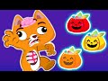 NEW! Catty changes her color by eating colorful Halloween pumpkins 💛❤🎃| Superzoo