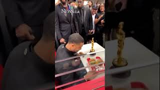 Michael B. Jordan Celebrates Oscar Win At In-N-Out Burger