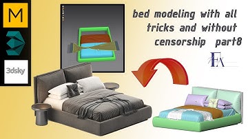 bed modeling in 3ds max for the market (3dsky) with all tricks and without censorship part8