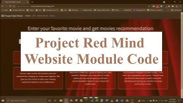 3.Website Module Code Explanation | Project Red Mind