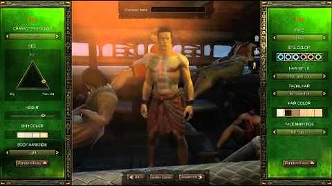 Age of Conan character creation screen (no commentary)