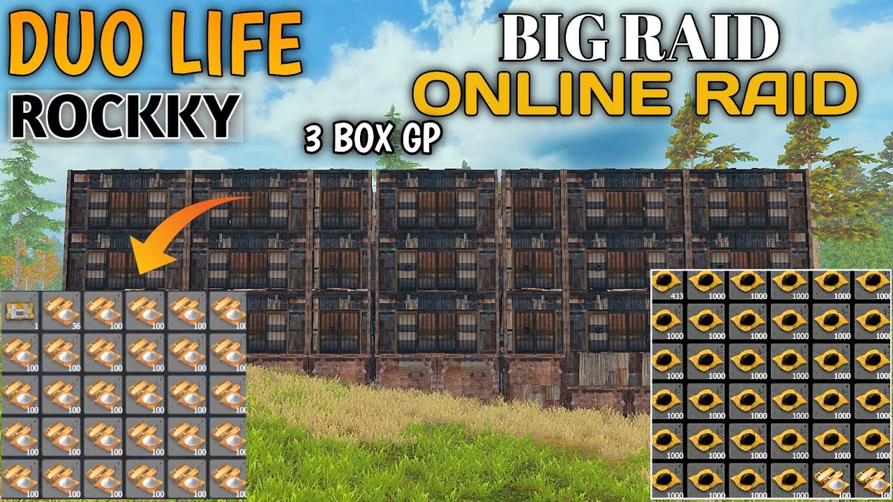 online Big base raid 3box gb  😲  Roccky ranked bloody rank Max last island of survival🎮