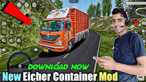 (New Eicher Container) mod for bus simulator Indonesia