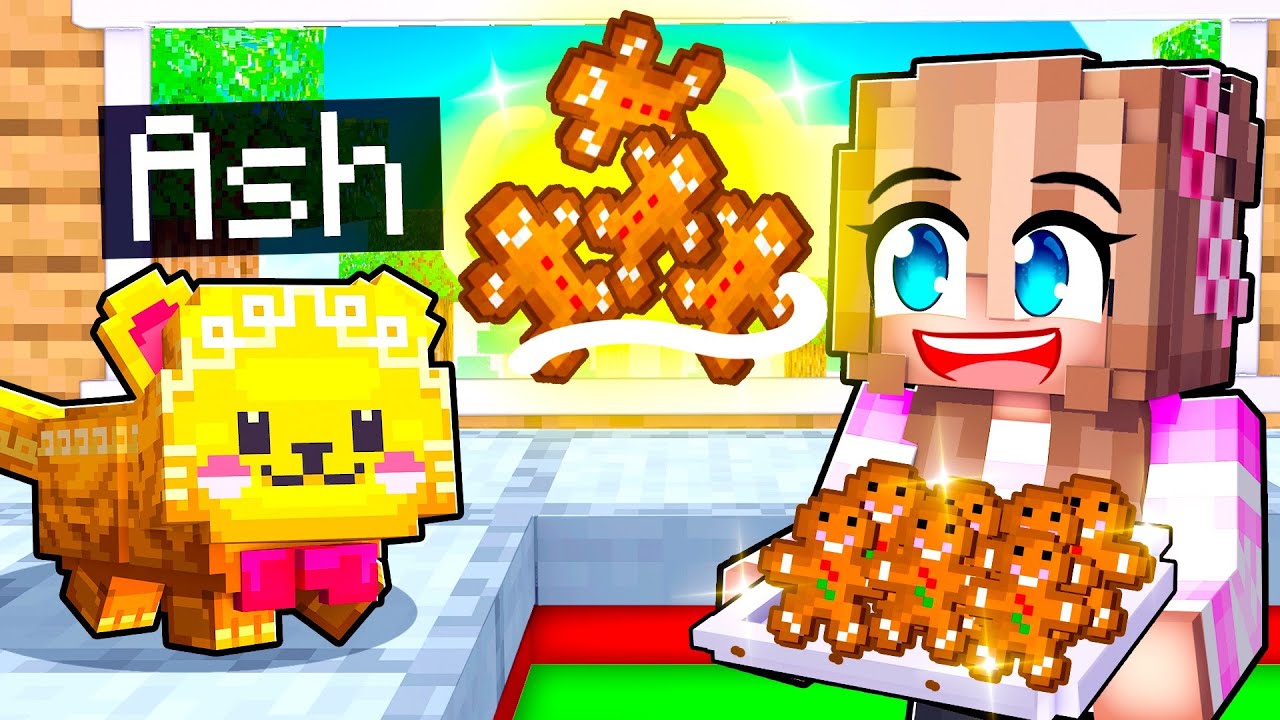 Playing Minecraft as a Gingerbread Kitten!