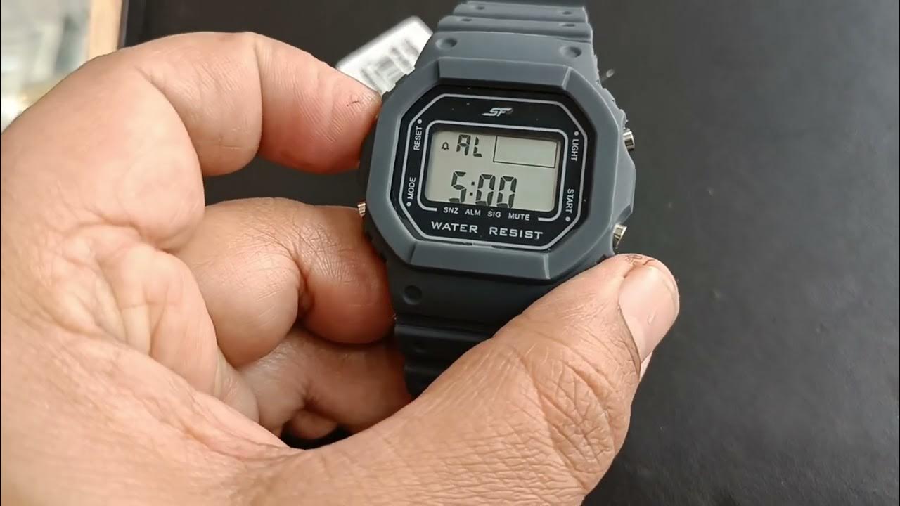Sonata Sf Digital Watch 77122PP Time Configuration How to Set Time