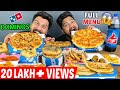 DOMINO'S FULL MENU EATING MUKBANG | EATING PIZZA, CHICKEN WINGS, MEAT BALLS, CHICKEN TACO (Ep-389)